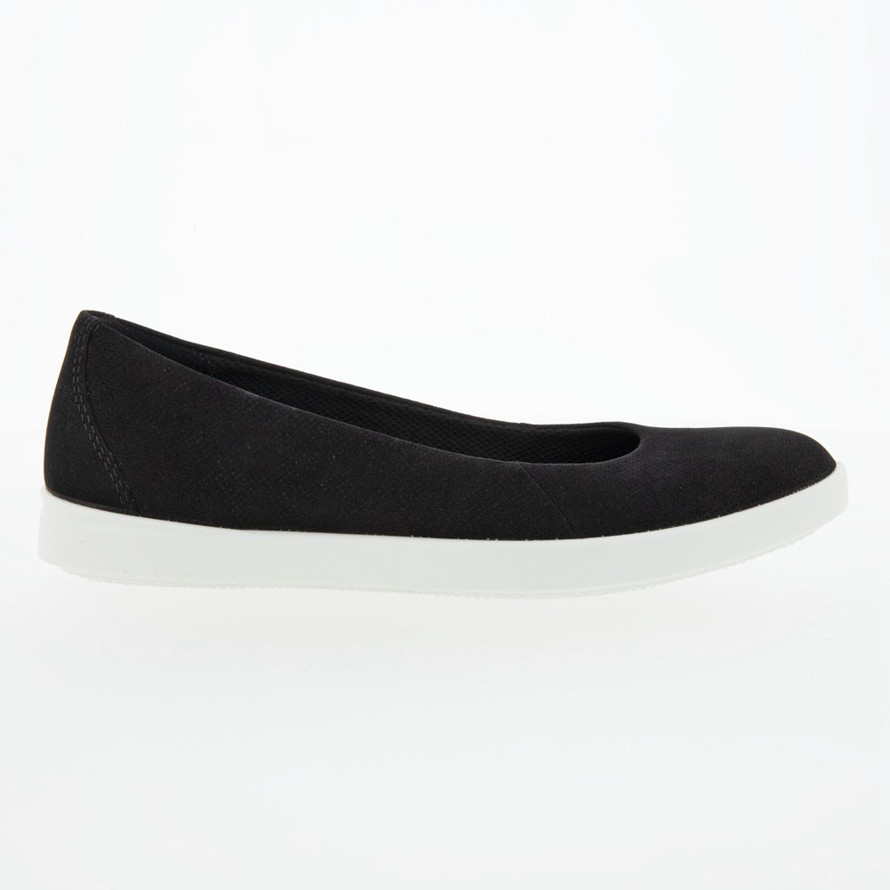 ECCO Womens Ballerinas Black - Barentz Slip-Ons - IOB-682014